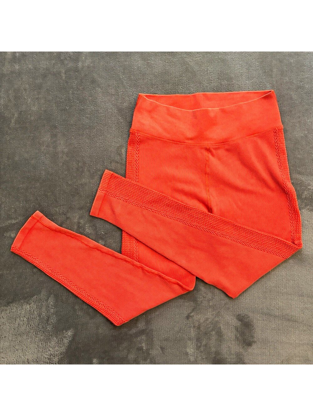 Aerie OFFLINE Seamless High Rise Orange Ankle Leggings Medium Yoga Gym